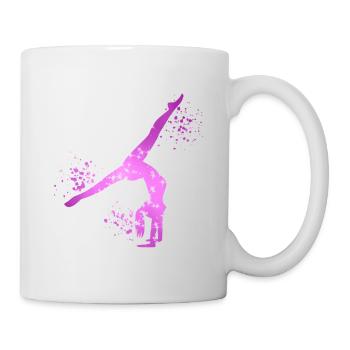 Gymnaste Fille Gymnastique Acrobatie - Mug blanc - blanc - Droite