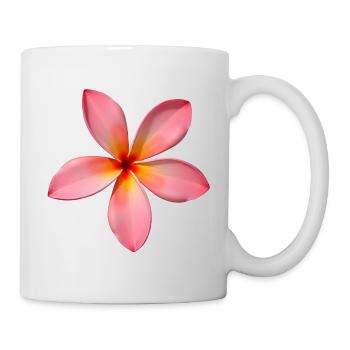 Plumeria Tempelblume - Tasse - Weiß - Rechts