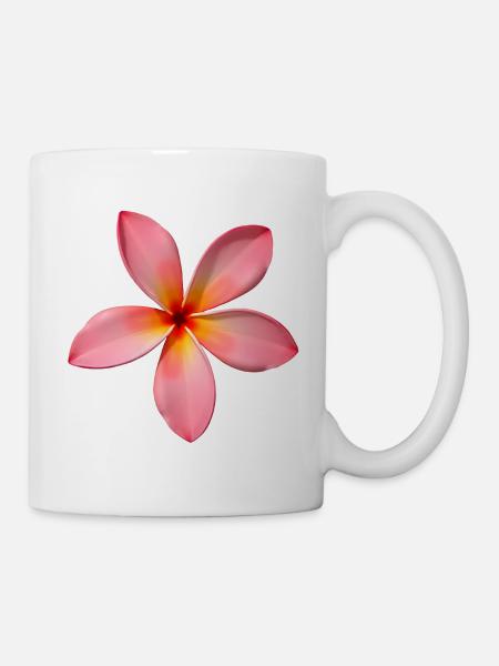 Plumeria Tempelblume - Tasse - Weiß