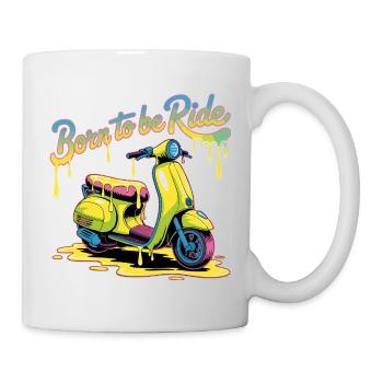 Born To Ride Scooter Neon Splash - Mug - white - Right