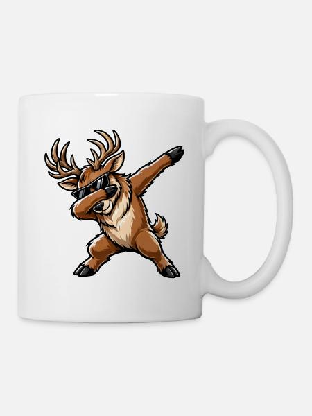 Dabbing Hirsch - Tasse - Weiß