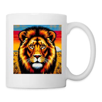 Löwe - Tasse - Weiß - Rechts