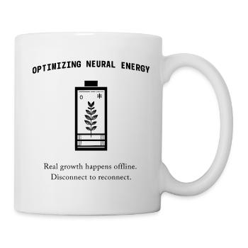 Neural Energy Backprint – Minimalist Aesthetic - Mug - white - Right