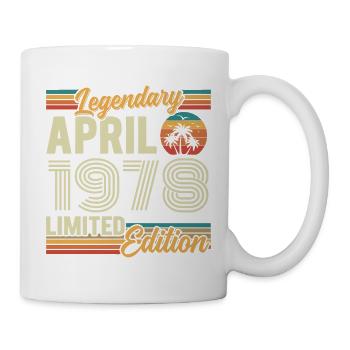 Avril 1978 Cadeau 48e Anniversaire - April 1978 - Mug blanc - blanc - Droite