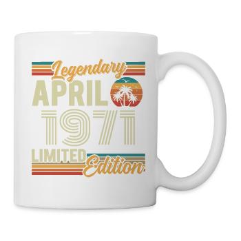 April 1971 55th Anniversary Gift - April 1971 - Mug - white - Right