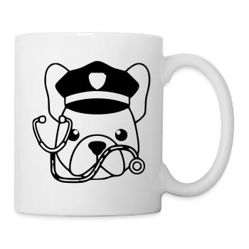 Profil du chef du médecin Frenchie - Mug blanc - blanc - Droite