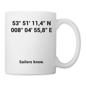 Red Sand Lighthouse - Maritime North Sea Baltic Sea - Mug - white - Right