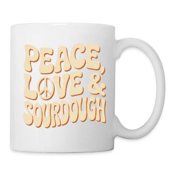 Peace Love Sourdough Tee - Mug - white - Right