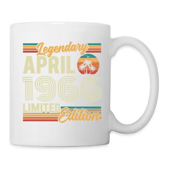 Avril 1966 Cadeau 60e Anniversaire - April 1966 - Mug blanc - blanc - Droite
