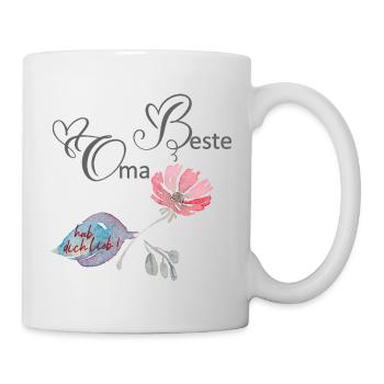 Beste Oma  - Tasse - Weiß - Rechts