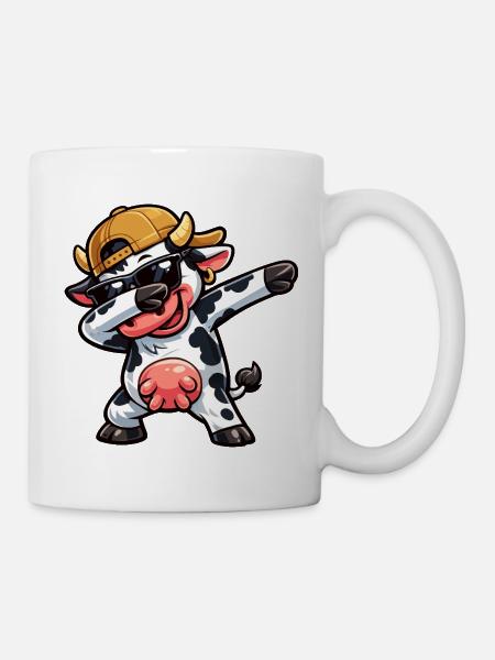 Dabbing Cow - Tasse - Weiß