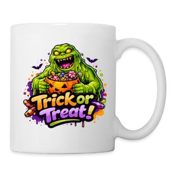 schleimmonster-trick-or-treat - Tasse - Weiß - Rechts