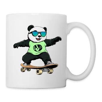 Panda Skateboard - Mug blanc - blanc - Droite