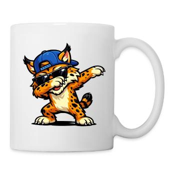Dabbing Bobcat - Tasse - Weiß - Rechts