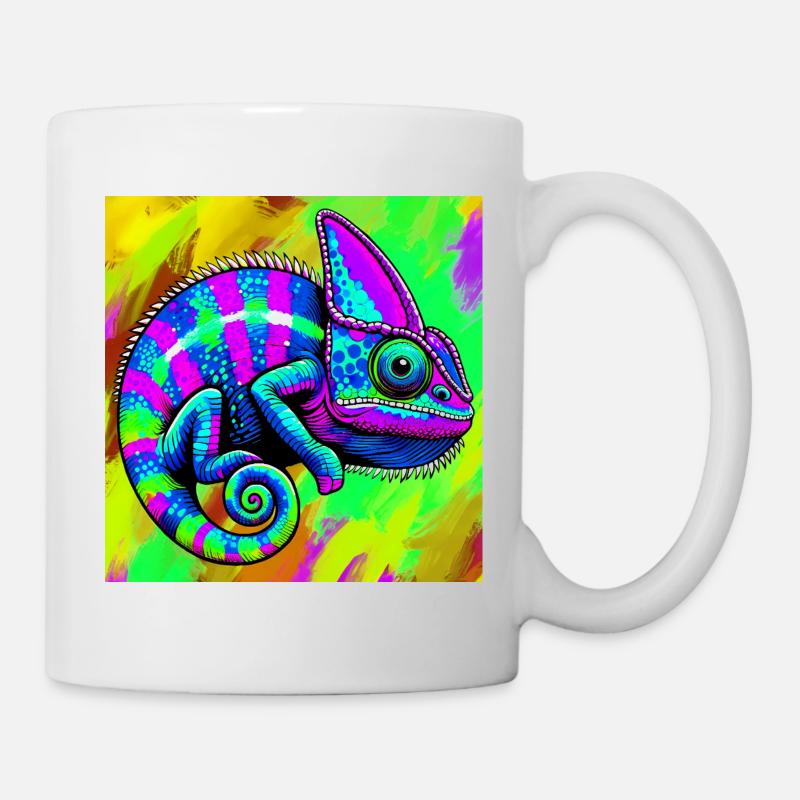 caméléon - Mug blanc - blanc