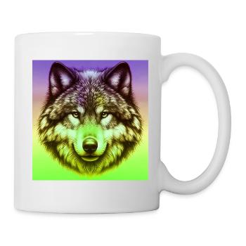 Wolf - Tasse - Weiß - Rechts