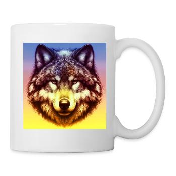 Wolf - Tasse - Weiß - Rechts