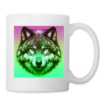 Wolf - Tasse - Weiß - Rechts