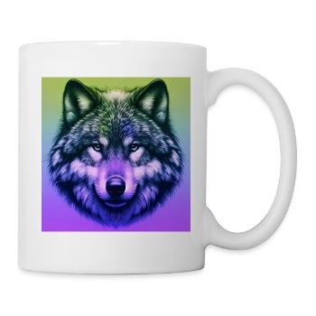 Wolf - Tasse - Weiß - Rechts