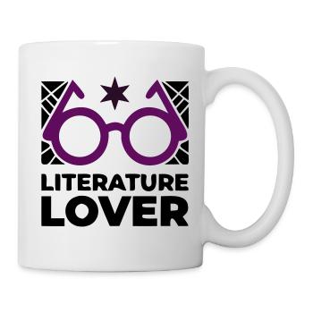 Literature Lover Brille Text - Tasse - Weiß - Rechts