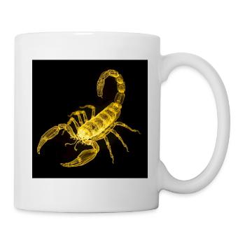 Neonskorpion bei Nacht - Tasse - Weiß - Rechts