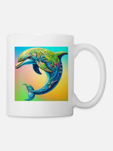 Delfin - Tasse - Weiß