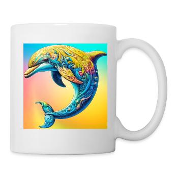 Delfin - Tasse - Weiß - Rechts