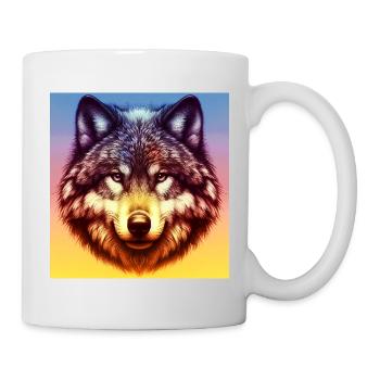 Wolf - Tasse - Weiß - Rechts
