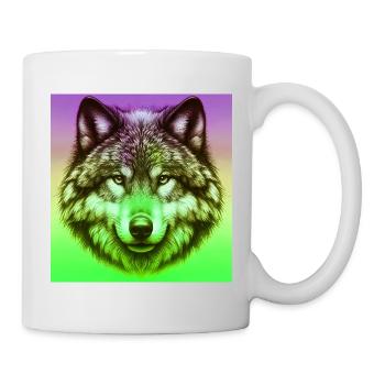 Wolf - Tasse - Weiß - Rechts