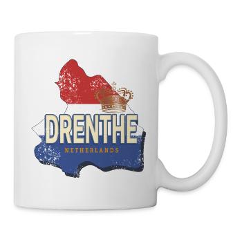 Souvenir vintage rétro Hollandais de Drenthe - Mug blanc - blanc - Droite