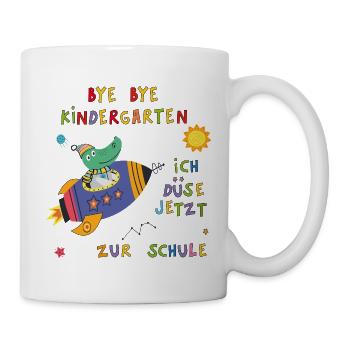 Bye Bye Kindergarten - Tasse - Weiß - Rechts