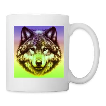 Wolf - Tasse - Weiß - Rechts