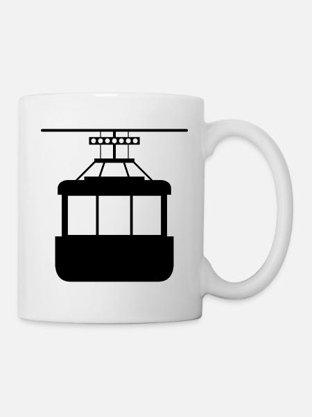 Seilbahn - Tasse - Weiß