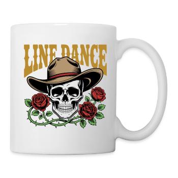 Line Dance Skull & Roses - Tasse - Weiß - Rechts