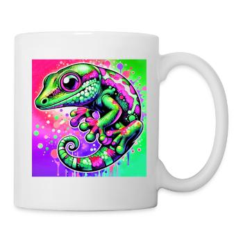 Gecko - Tasse - Weiß - Rechts