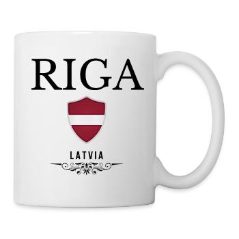 Riga souvenir, elegant design Riga - Mug - white - Right