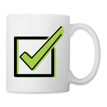 Tick Checklist Box Comic - Mug - white - Right