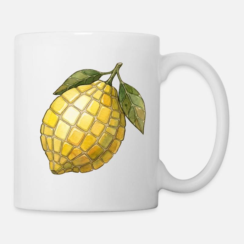 Lemon Mosaic - Fresh Mediterranean Gift Idea - Mug - white