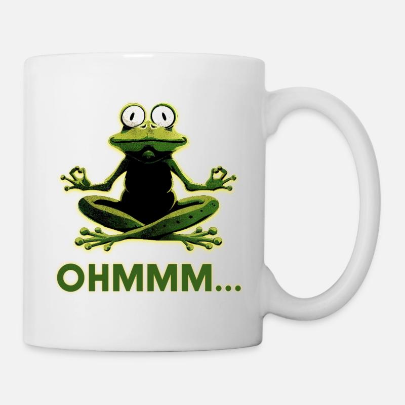 Frog in Meditation: Ohmm Zen - Mug - white