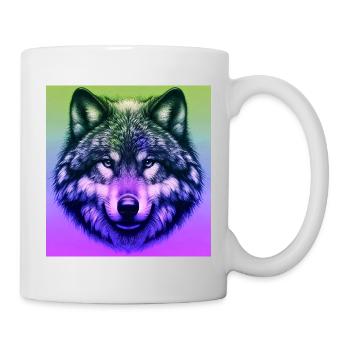 Wolf - Tasse - Weiß - Rechts