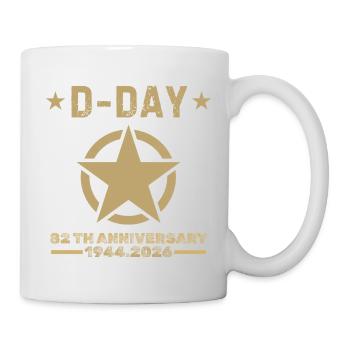 D-Day 82. Jahrestag 1944 2026 Gedenken - Tasse - Weiß - Rechts