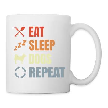 Hundebesitzer Routine - Tasse - Weiß - Rechts