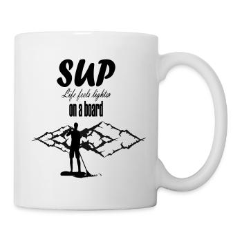 SUP-Leben fühlt sich auf einem Board leichter an - Tasse - Weiß - Rechts