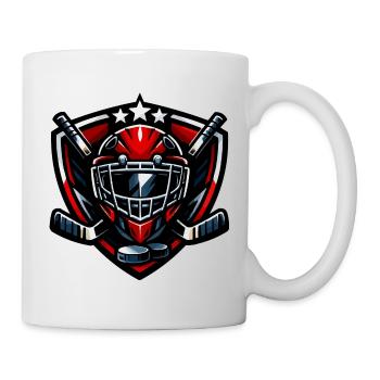 Blason de hockey - Mug blanc - blanc - Droite
