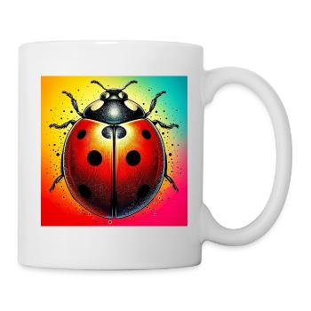 Marienkäfer - Tasse - Weiß - Rechts