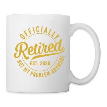 Logo officiel de la retraite 2026 - Mug blanc - blanc - Droite