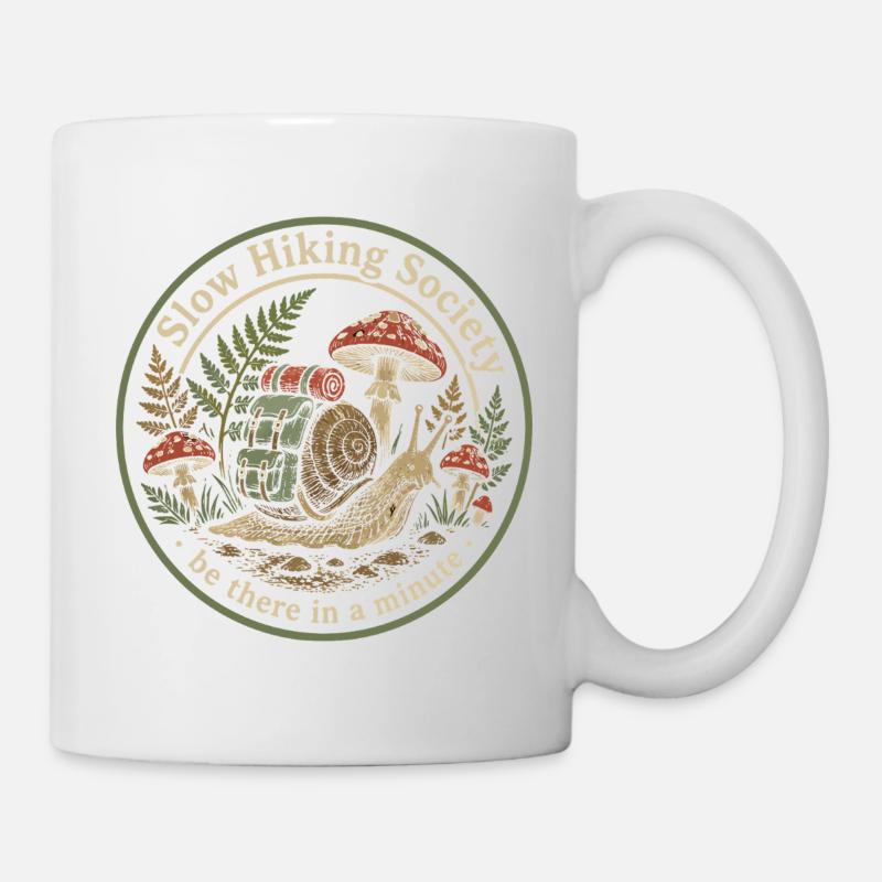 Slow Hiking Society: Hiking at my own pace - Mug - white