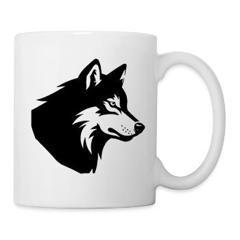 Wolf - Tasse - Weiß - Rechts