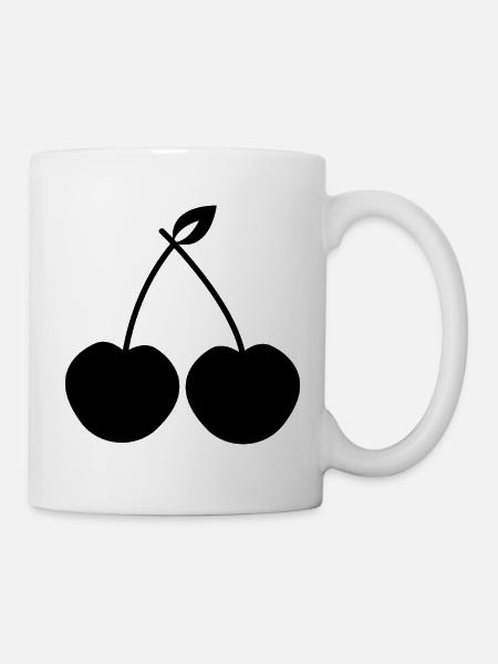 Kirschen - Tasse - Weiß