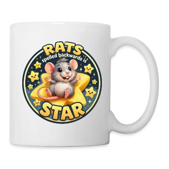 Rat Domestique : La Petite Étoile Kawaii - Mug blanc - blanc - Droite